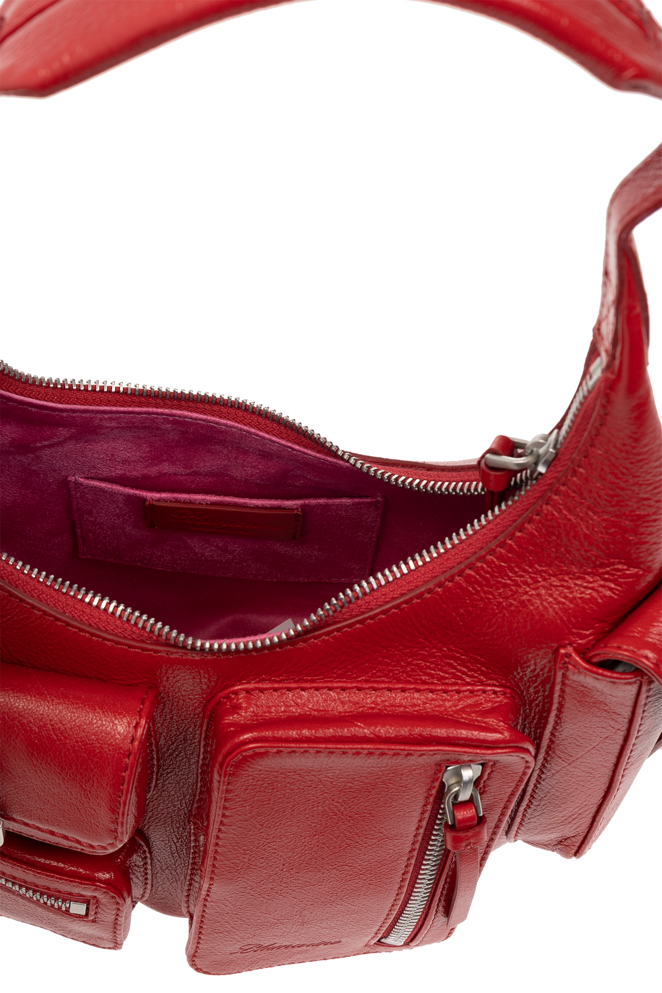 Red Curve leather shoulder bag Pink Blumarine - Curve leather